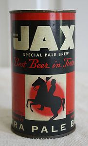 1940s JAX Beer Flat Top Can New Orleans Red 12 oz Extra Pale Jackson