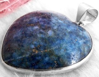 Heart Lapis Lazuli Gem Stone Necklace Pendant Bead 1 2 Chic