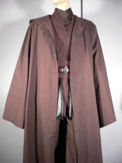 Star Wars Dark Brown Robe Jedi Cloak OBI Anakin Costume