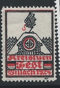 Austria Poster Stamp 1924 Kreisturn Fest Villach