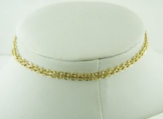 Vtg Necklace Signed Germany Gold Chain Carved Rose Foil