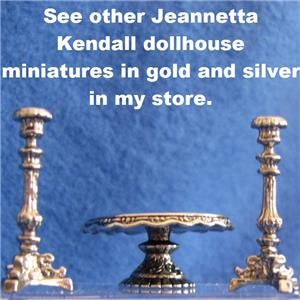 Dollhouse Column Candlesticks Jeannetta Kendall JK602S Silver 1 12
