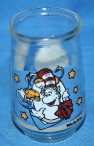 Anchor Hocking Welchs Jelly Juice Glass Cat in the Hat