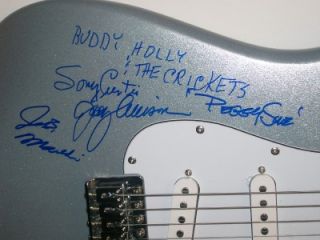 Buddy Holly The Crickets Signed Autograph Guitar Electric Allison
