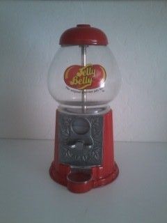 Jelly Belly Dispenser Glass Metal Great Condition 9 
