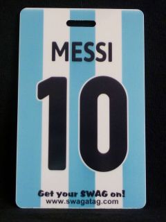 Messi Argentina Jersey 10 Tag Soccer Swagtagz for Adidas Nike Puma Bag