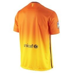  Barcelona Season 2012 2013 Away Soccer Jersey Orange/Yellow Brand New