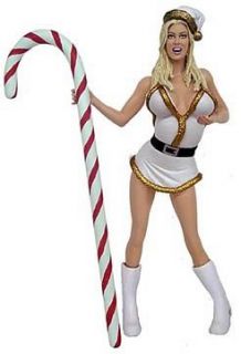 Adult Superstars JENNA JAMESON Christmas outfit white w/ gold trim