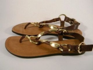 Jessica Simpson Jevera Brown Leather Sandals Shoes New Size 7 5 8 Free