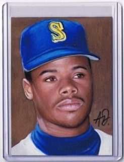 Personal sketch card depicting the Seattle Mariners legend, KEN