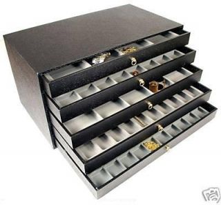 Drawer Jewelry Display Case Gemstones Beads Box Trays