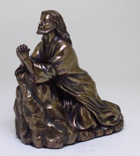 Jesus Praying Bronze Statue Collect Figurine Museum Christianity