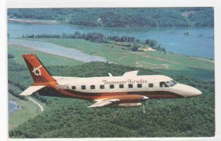 Bandeirante Prop Jet Plane Tennessee Airways Postcard