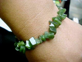 Real Jade Nugget Bracelet Natural Untreated Canada Solid Nephrite Jade