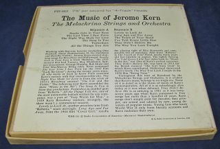 The Music of Jerome Kern Melachrino Strings ORCH Reel to Reel Living