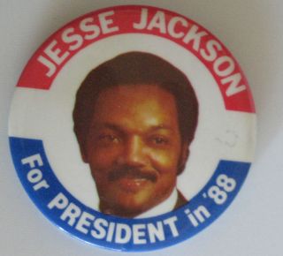 Jesse Jackson for President Presidential Candidate Button