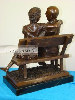 Bronze Grand Father Mother Statue Sculpture Art Figurin