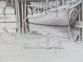 Consuelo Eames Hanks Limited Edition Signed Print Harborside