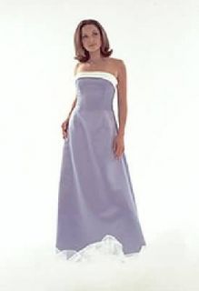 Jessica McClintock Blue Satin Formal Gown Dress 4