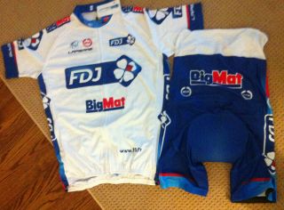 2012 FDJ Francaise Des Jeux Pro Cycling Team Jersey Bib Short