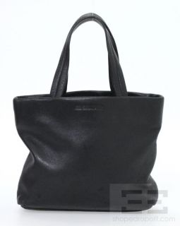 Jil Sander Black Leather Small Tote Bag