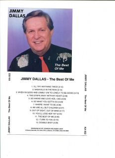 Jimmy Dallas The Best of Me Audio Music CD RARE M4