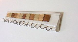 Necklace Jewelry Hanger Holder Display with Honey Brown Mosiac Stones