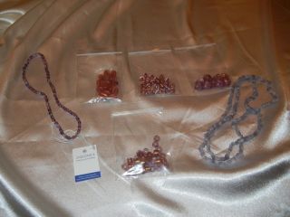 Six Piece Assortment Beads Stones Gems Jewelry Making