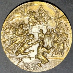 Religious Saint John of God Patron Saint Hospitals Bronze Medal 337G 3