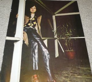 Jimmy Page Pinup clipping 70s in Leather Pants LED Zeppelin