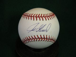Joe Girardi Signed OML Baseball #3 w/COA Yankees Cubs Cardinals