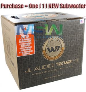 JL Audio® 12W7AE 3 12 W7 Anniversary Edition 3 Ohm Car Sub Subwoofer