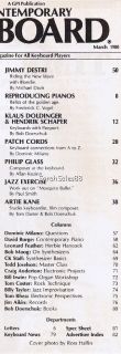 Contemporary Keyboard Magazine 1980 Jimmy Destri Blondie Korg ES 50