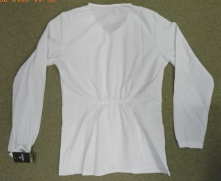 Jockey 2251 Womens Zipper Warm Up Medical Uniform Scrub Jacket White