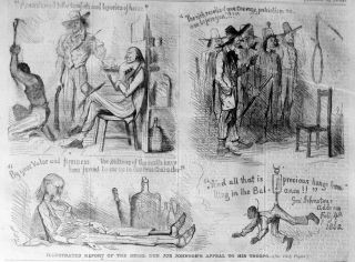  Overseer Whipping Slave Confederate Gen Joe Johnston 1862 Print