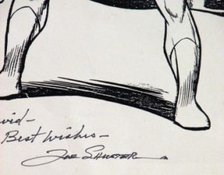 RARE Joe Shuster Superman Signed Print