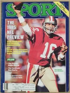 Joe Montana 49ers 1985 Sport Magazine