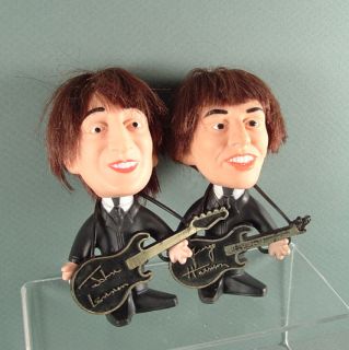 1964 Remco Beatles Dolls w Instruments Lennon Harrison Starr McCartney