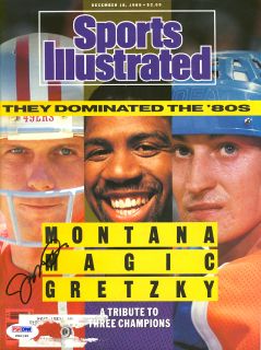 Joe Montana Signed Autographed 1989 Sports Illustrated PSA DNA P80198