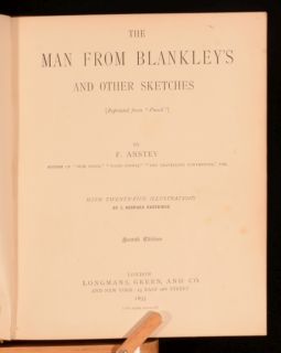 1893 Anstey Man from Blankleys and Other Sketches 25 Illustrations by