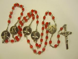  ROSARY BEADS CATHOLIC RELIGIOUS IMMACULATE CONCEPTION MEDAL POPE JOHN