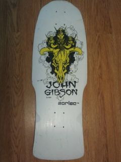 Vintage 1985 Zorlac John Gibson Skateboard Pushead Art