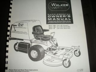 walker mower mdd mdg mt owners manual walker rider lawnmower manual