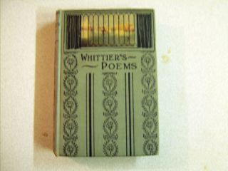 Whittiers Poems by John Greenleaf Whittier Vintage Book  