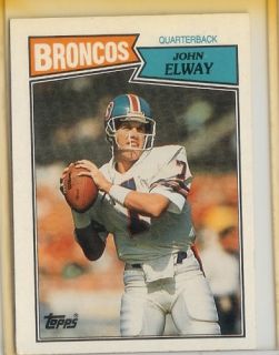 1987 Topps John Elway 31 Denver Broncos HOF  