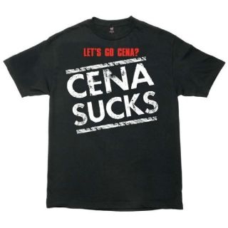 Anti John Cena Sucks WWE Authentic T Shirt Black Official Licensed Brand New  