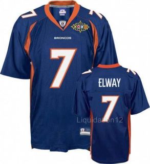 John Elway Denver Broncos 7 Superbowl jersey size 52 XL all sewn  