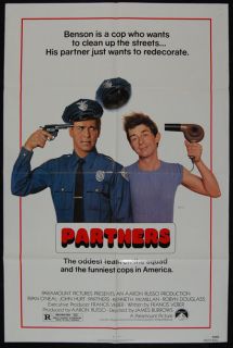 Partners 1982 John Hurt Ryan O'Neal Movie Poster  