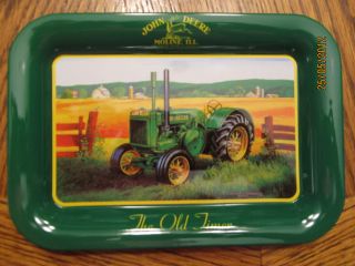 New n Package John Deere The Old Timer tin coin Tray very clear pic  