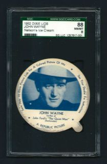 SGC 8 1952 John Wayne Dixie Lids Nelson Ice Cream Beautiful Card  